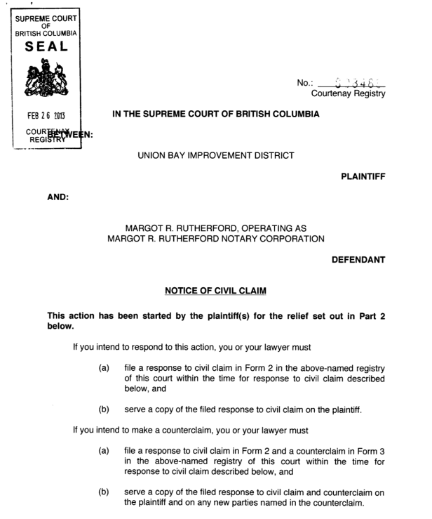 UBID vs Margot Rutherford