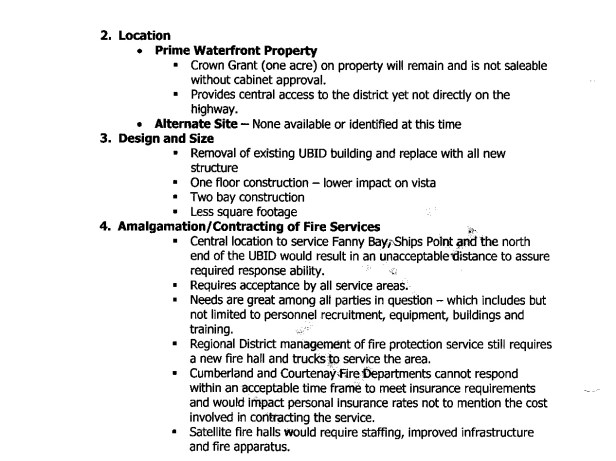 staff report fire hall contstuction review page 2