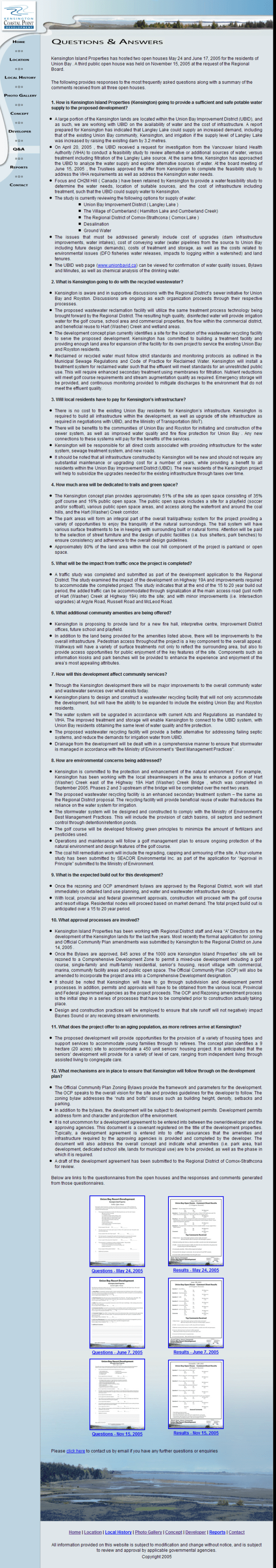 Kensington Coastal Point Q and A