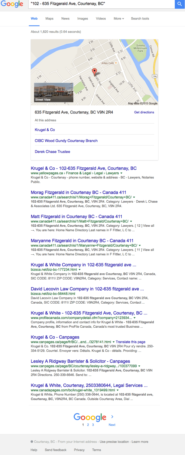 results of 102 - 635 Fitzgeral Ave